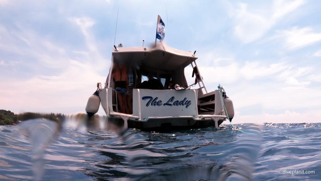 The lady dive boat at big blue vanuatu diving port vila