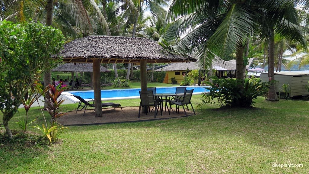 Pool at the aore island resort diving aore