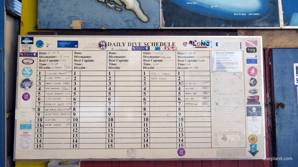 Seaventures daily dive schedule at house reef diving seaventures rig sabah