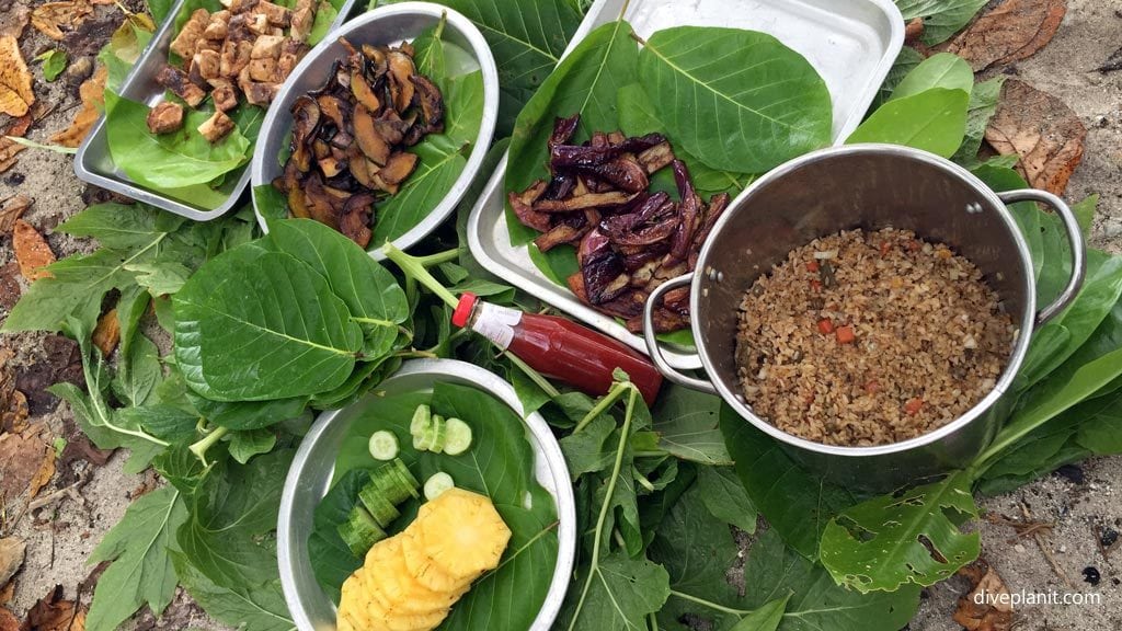 The result lunch at scuba lunch gizo diving solomon islands