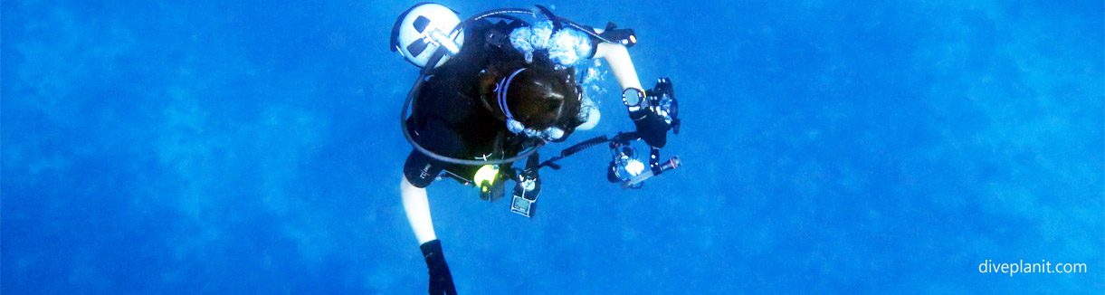 Dan safe diving blog deb doing a safety stop on cindy s reef aore espiritu santo vanuatu diveplanit banner