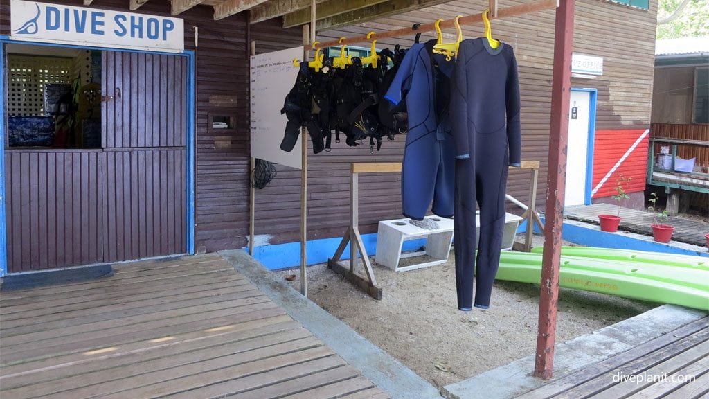 Newly constructed dive shop diving with tawali resort at tawali png diveplanit