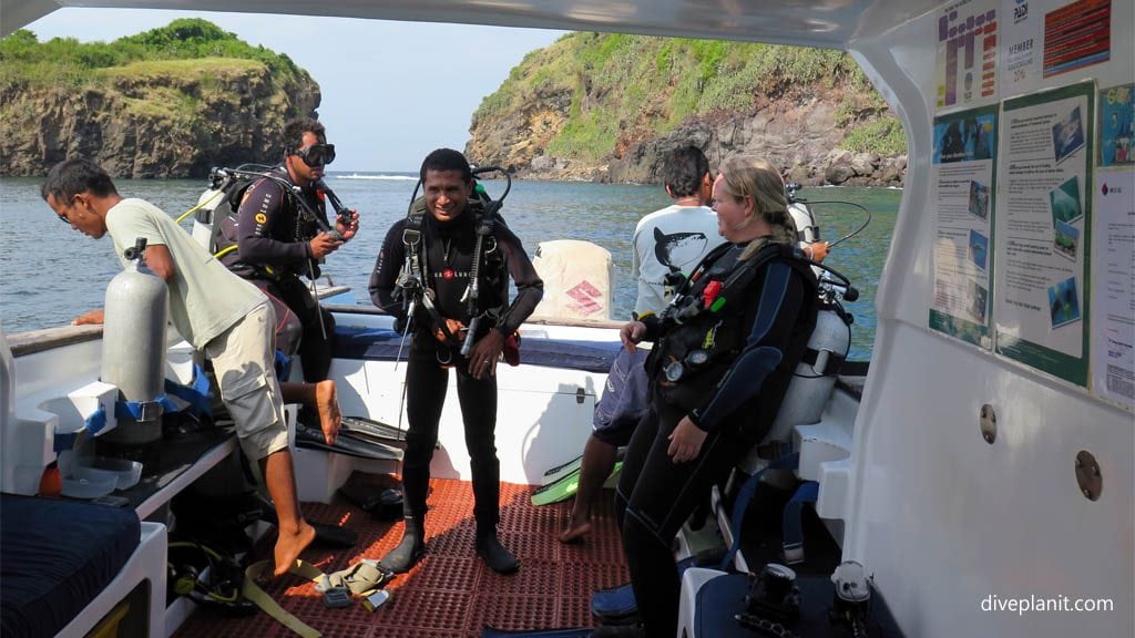 My dive guide aan diving with aquamarine diving bali from padang bai at bali indonesia diveplanit