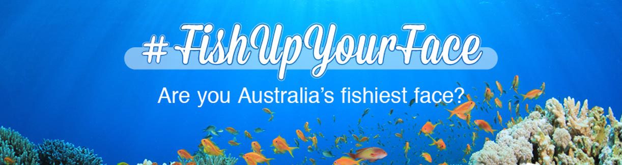 Fish up your face for the great barrier reef banner