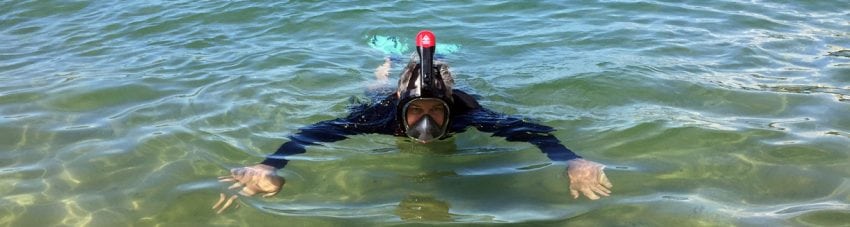 Diveplanit reviews the Ninja Shark full face snorkelling mask