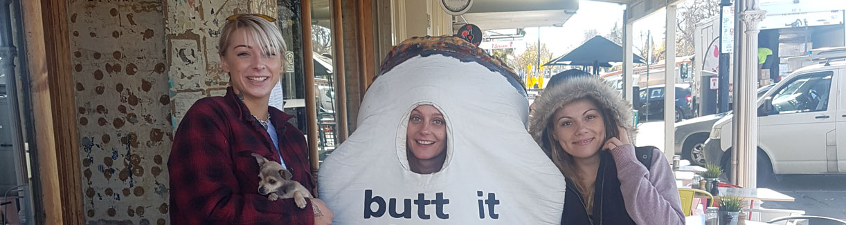 Ms no butts source reduction campaign with hobson bay city council and tangaroa blue banner