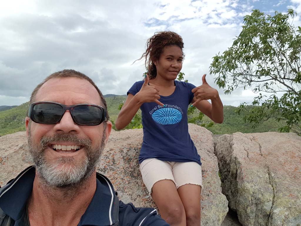 Dr Andy Lewis and Lorie at Magnetic Island Papua New Guinea marine conservation
