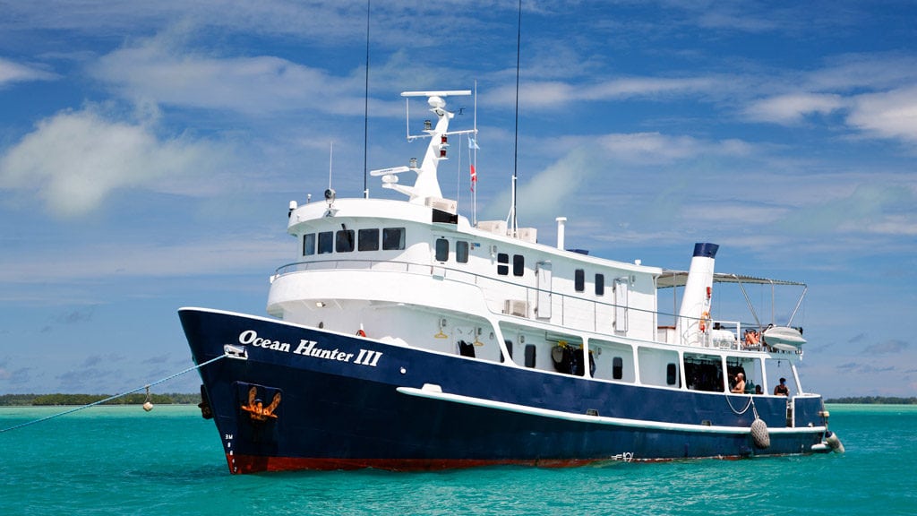 Ocean hunter liveaboard palau at anchor hero