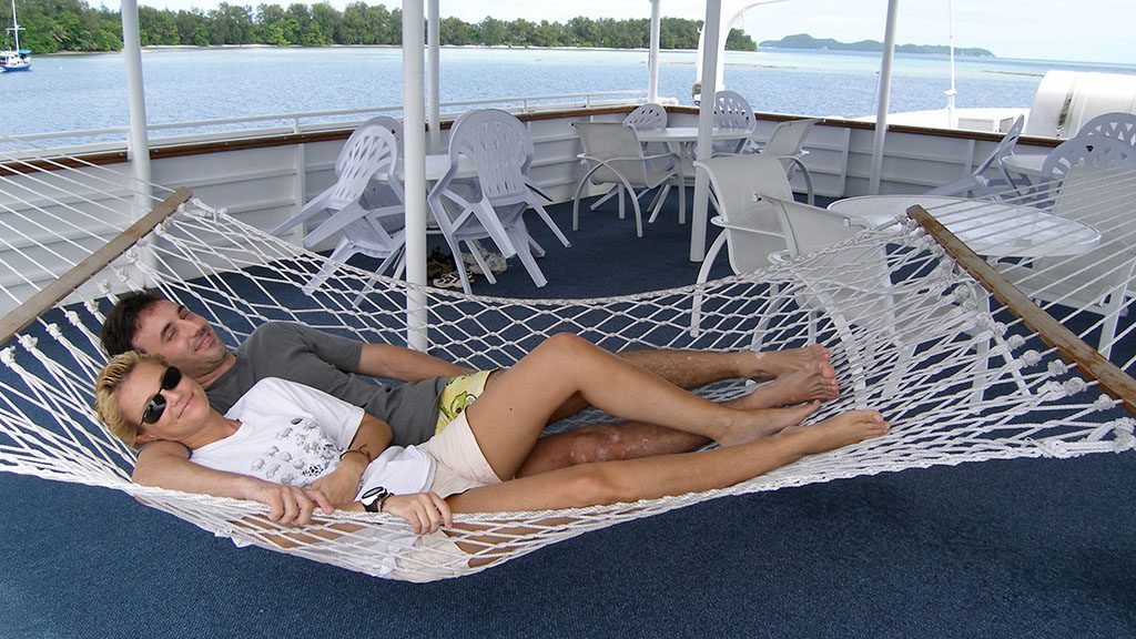 2 palau aggressor ii liveaboard palau sundeck hammock