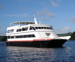 Palau Aggressor II, a luxurious Liveaboard in Palau, with 7 night itineraries perfect for all that great diving that Palau has to offer.
