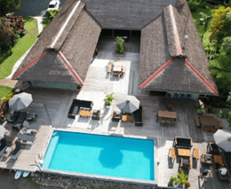Diving walindi aerial view resort pool feature340