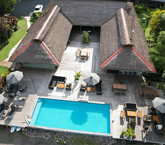 Diving walindi aerial view resort pool feature340