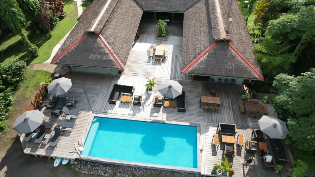 Diving walindi aerial view resort pool