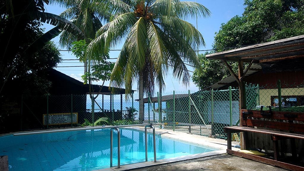 Pool at tioman dive resort with bj diving at tioman island malaysia supplied