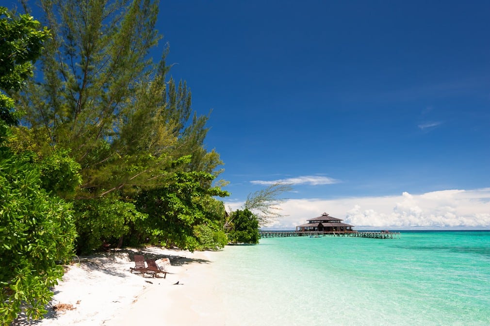 Lankayan island sabah borneo malaysia along the beach hero