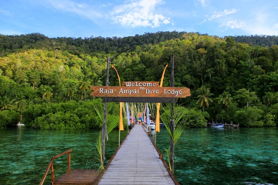 Raja ampat dive lodge radl raja ampat indonesia resort jetty welcome