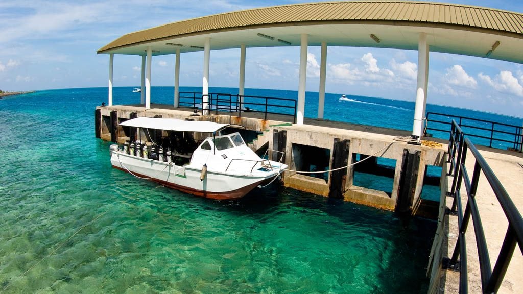 Layang layang island sabah borneo malaysia jetty