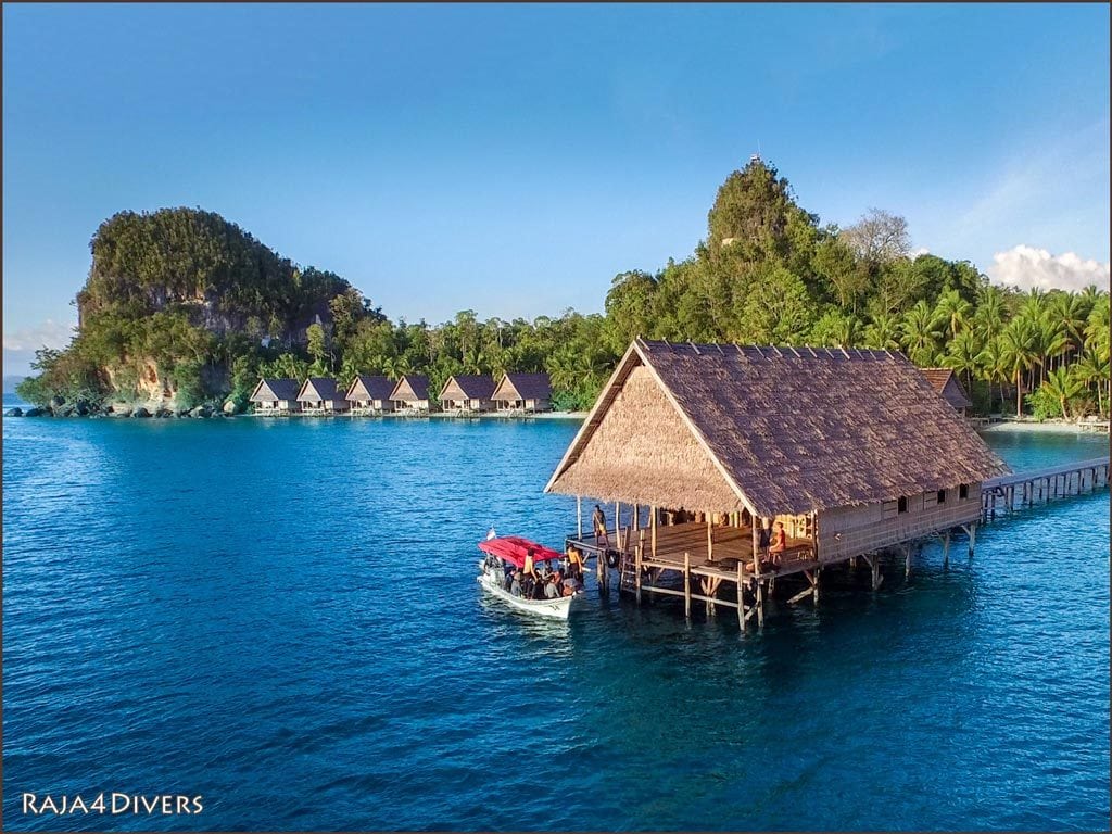 Raja divers pulau pef raja ampat indonesia jetty