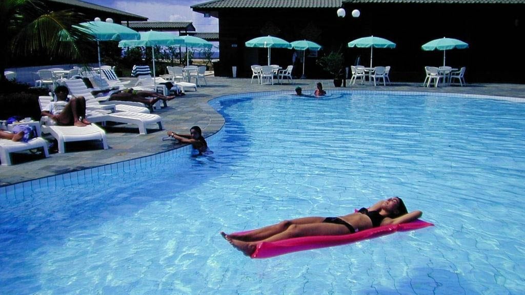 Layang layang island sabah borneo malaysia relaxing in the pool