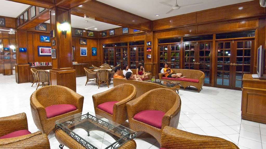 Layang layang island sabah borneo malaysia lobby area