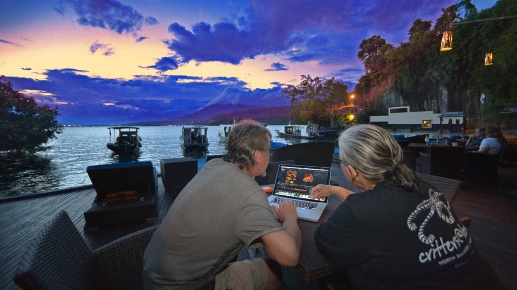 Critters lembeh resort bitung lembeh north sulawesi indonesia pool deck at sunset