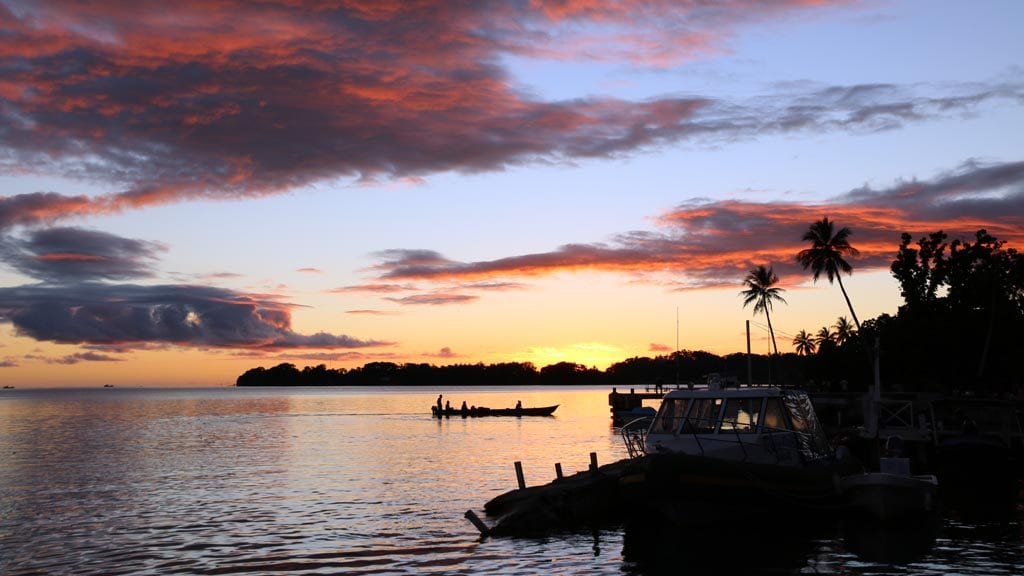 Dive munda solomon islands sunset from agnes lodge