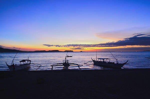 Buceo anilao beach dive resort batangas philippines sunset