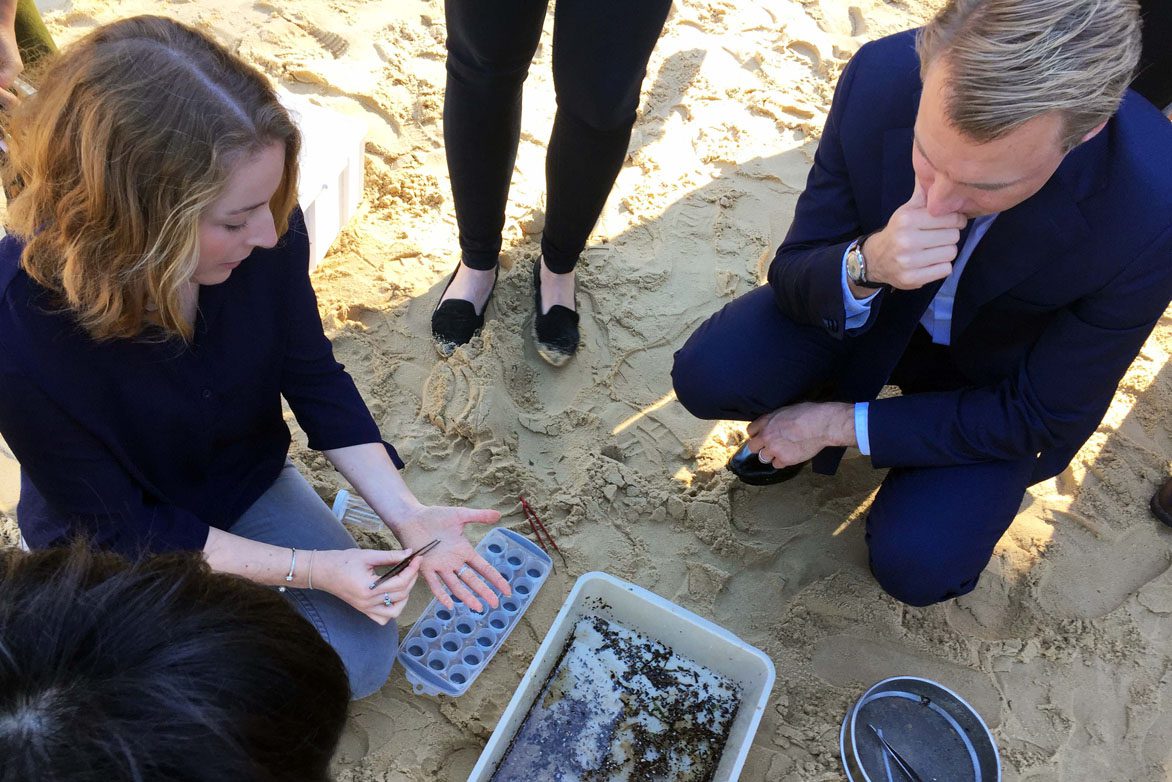 AUSMAP Microplastic pollution James Griffin with Macquarie Uni students_2751