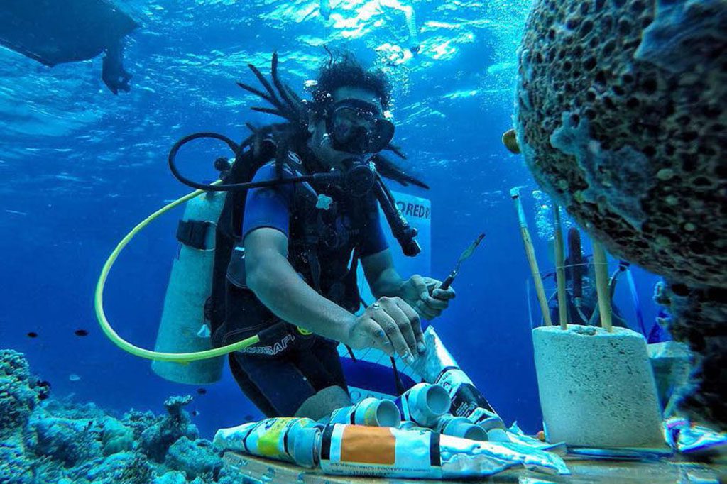 Maldives LUX* South Ari Atoll Underwater Festival Painter