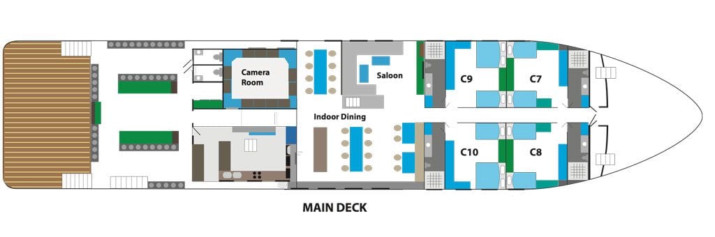 White manta liveaboard similans layang layang indonesia deckplan main deck