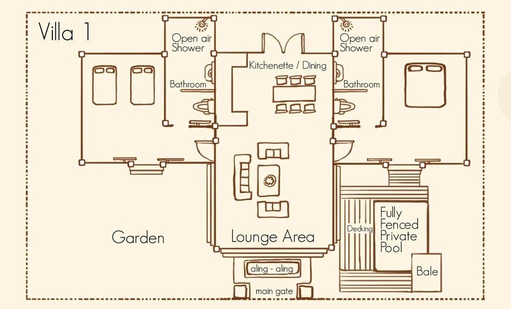 Bali hai diving nusa lembongan bali indonesia villa floor plan