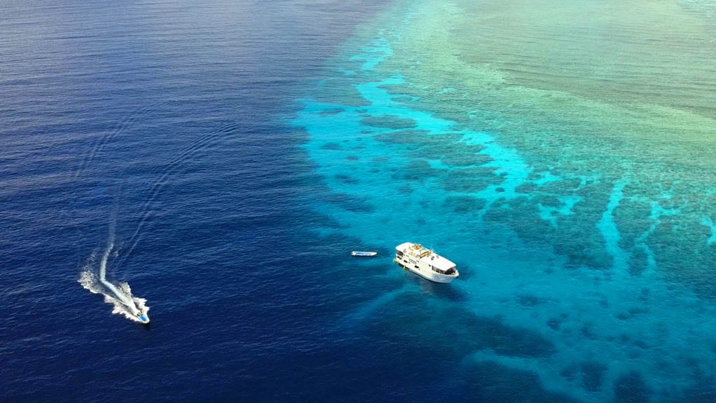 Seadoors liveaboard visayas malapascua tubbataha philippines drone shot hero