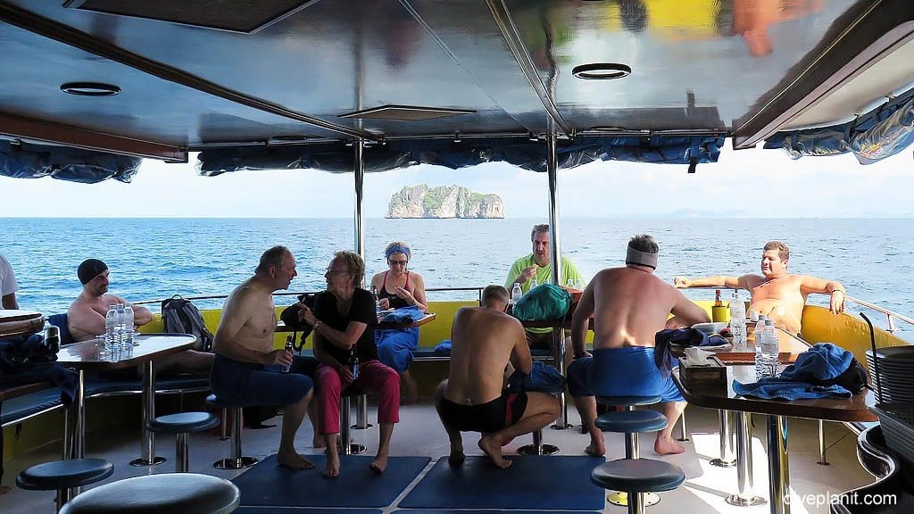 Sea bees diving phuket khao lak thailand beer on the deck