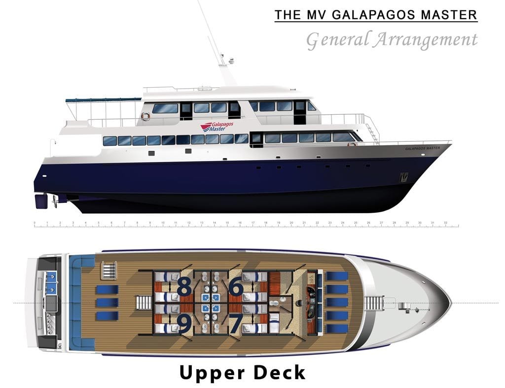 Galapagos Master liveaboard diving Galapagos Wolf & Darwin cabin layout