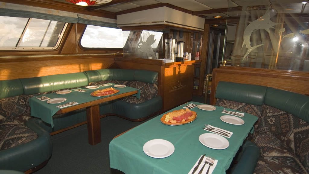 Solmar v liveaboard socorro guadalupe mexico interior salon