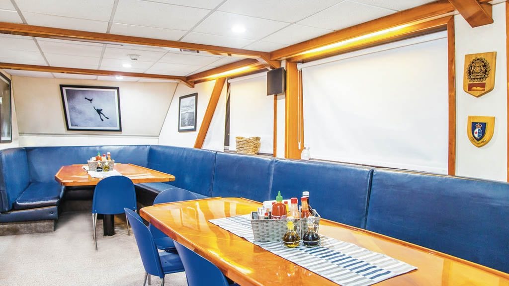 Nautilus explorer liveaboard socorro guadalupe mexico dining room