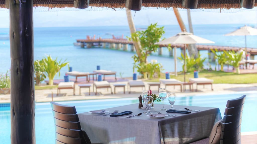 Jean michel cousteau resort savusavu fiji poolside dining