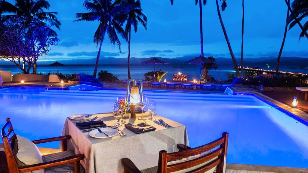 Jean michel cousteau resort savusavu fiji sun set dining