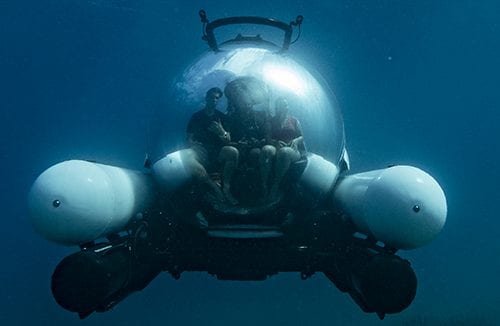 Scuber: the first ever ride-share submarine, sends a message from the great barrier reef