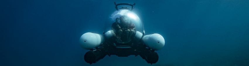 scUber: the first ever ride-share submarine, sends a message from the Great Barrier Reef