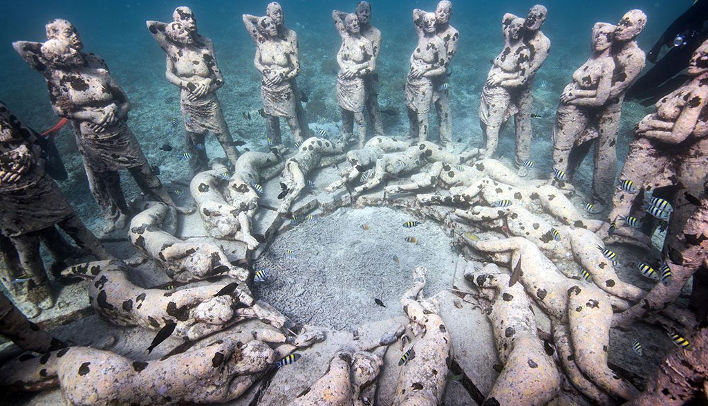 Diving gili islands heather sutton jason cares nest sculpture