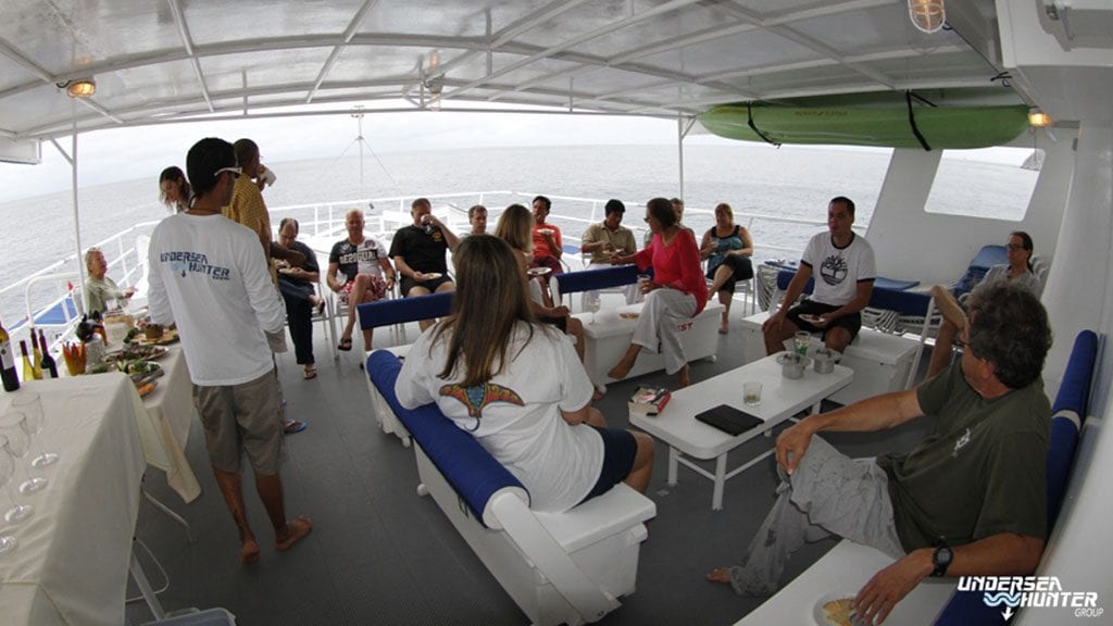 10 Sea Hunter Liveaboard, Cocos Island, Costa Rica party deck