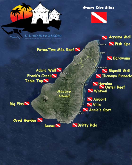 13 Atauro Dive Resort, Timor Leste – Dive Atauro Island dive map
