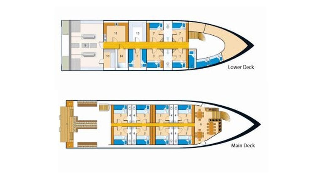 Mermaid 2 Liveaboard I Bali-Komodo and Raja Ampat deckplan1