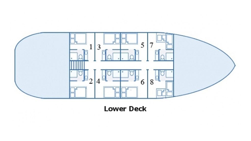 Pindito Liveaboard | Komodo and Raja Ampat deckplan