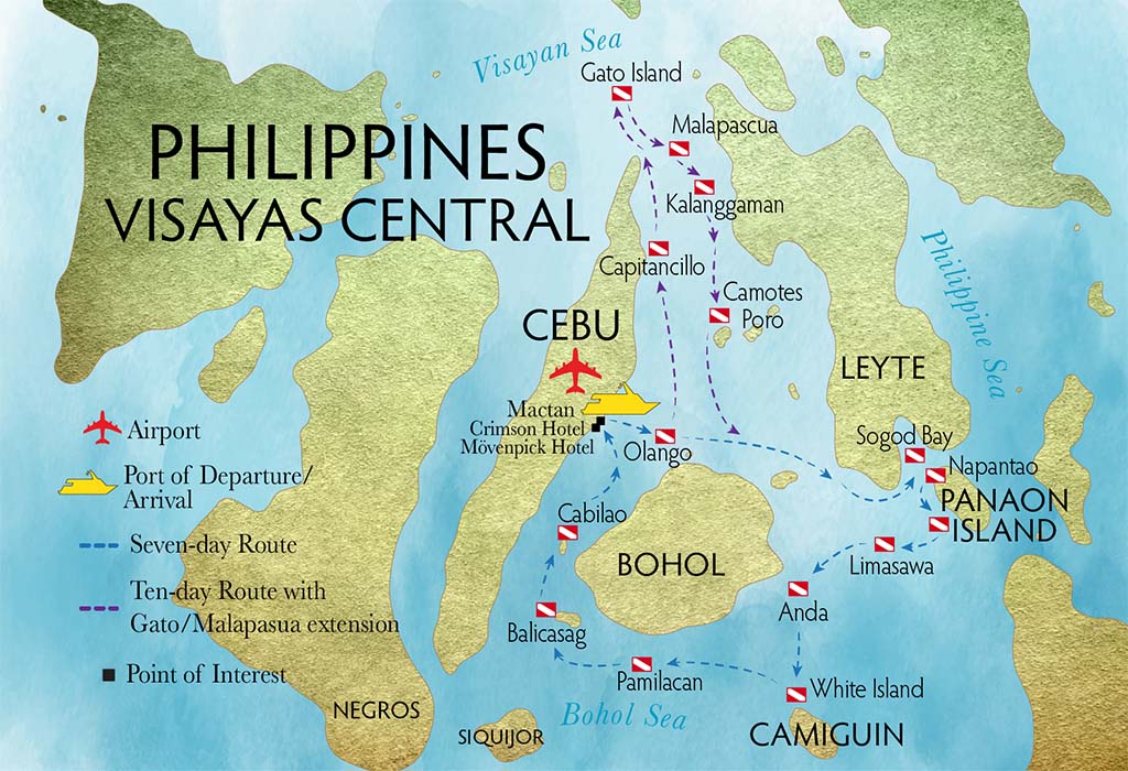 Philippines aggressor Visayas map