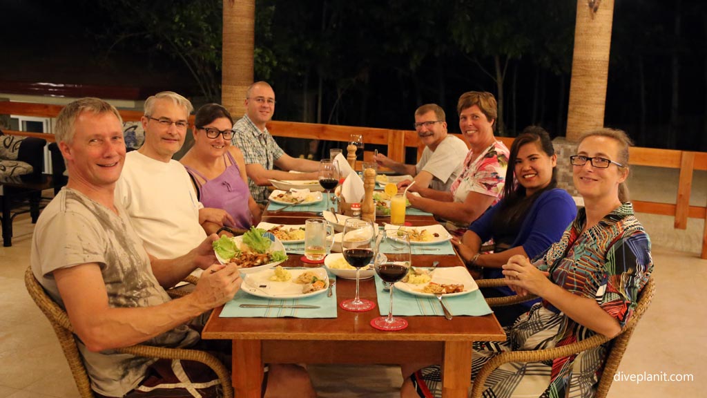 Magic Oceans Dive Resort on Anda's Southern Coast in Bohol Philippines - Guests Enjoy Dinner