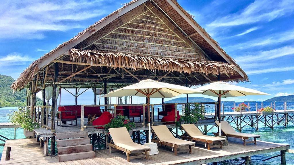 Papua Explorers Dive Resort, Gam Island, Raja Ampat, Indonesia - Sun Terrace