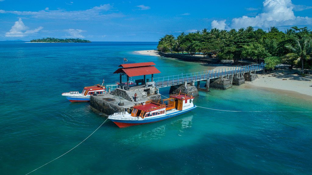 Gangga Island Resort & Spa Gangga Island North Sulawesi Indonesia - Boats at Jetty