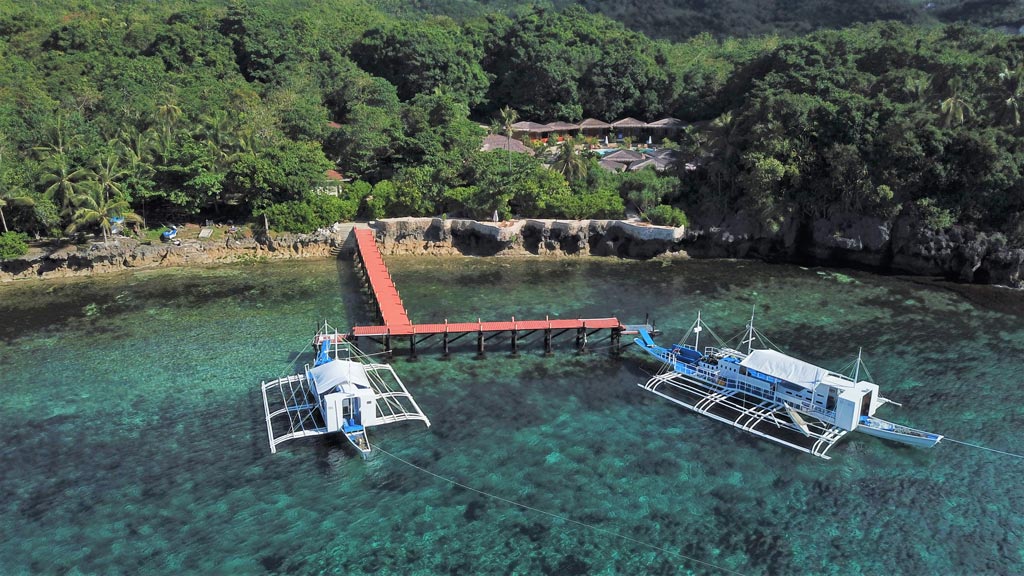 Magic Oceans Dive Resort on Anda's Southern Coast in Bohol Philippines - Bangkas at Pier